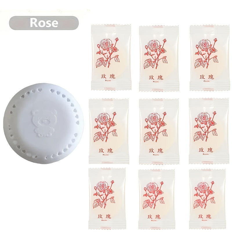 10pcs Long-Lasting Aromatherapy Air Fresheners with Extra Shell Solid Deodorizer Tablets for Home Car Bathroom Bedroom