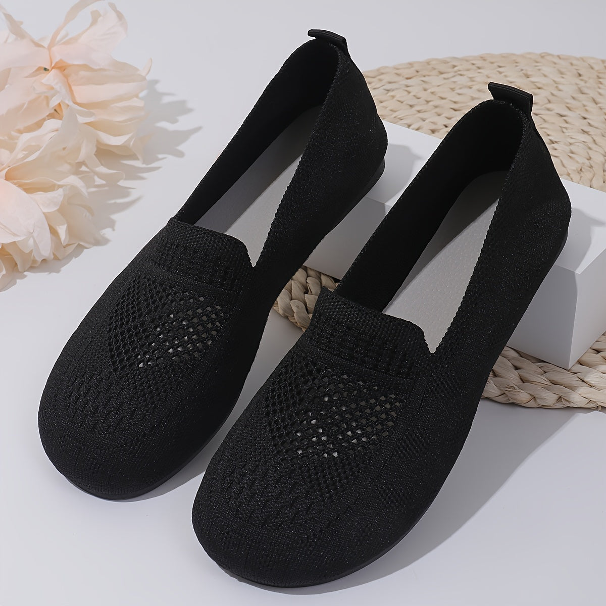 Zapatos de mujer de pie ancho de gran tamaño cómodos para todas las estaciones, interiores y exteriores