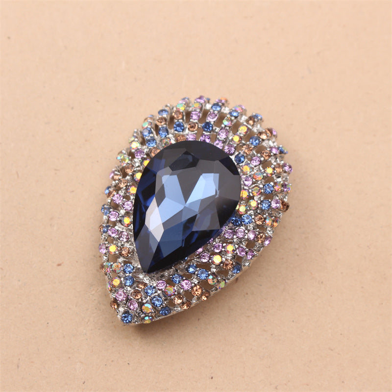 Women’s Teardrop Rhinestone Brooch Pin Enamel Jewelry Accessory