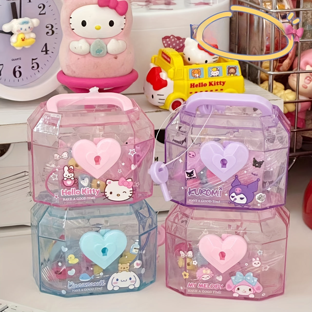 Caja organizadora de joyería de plástico para cuentas, pulseras y colección de abanicos