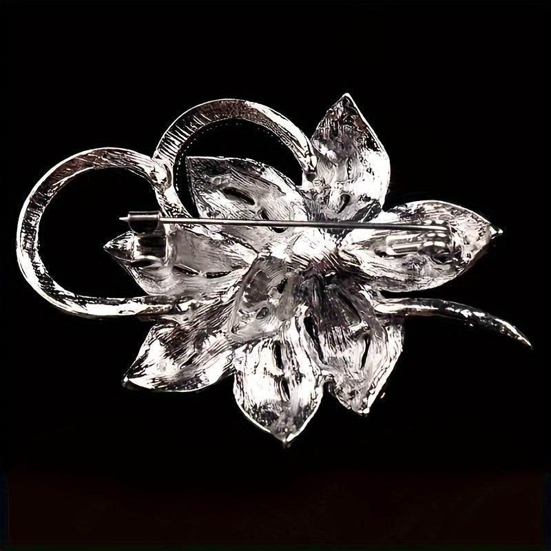 Elegant Bead Flower Brooch Pin for Women Wedding Gift Accessory