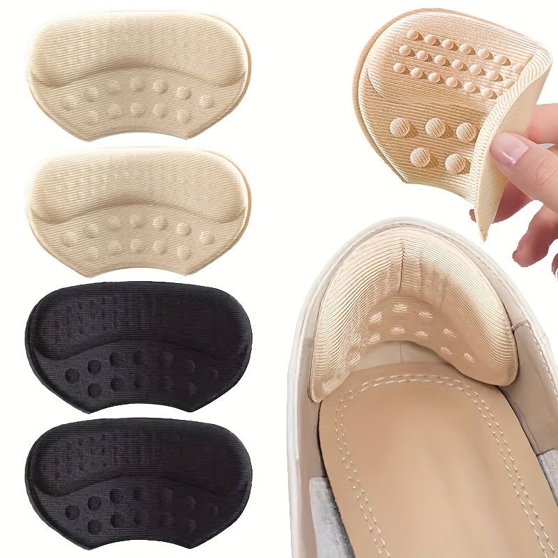 Self-Adhesive Heel Cushions for Shoes Beige Black Brown Blister Inserts
