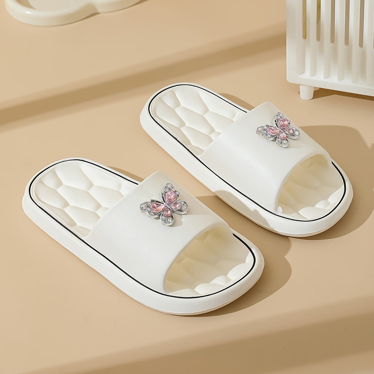 Women's Summer Butterfly Open-Toe Non-Slip Indoor Outdoor Slippers