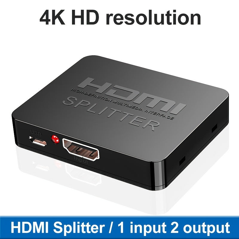 4K HDMI Splitter 2 Out Full HD 1080P 3D for Dual Monitors