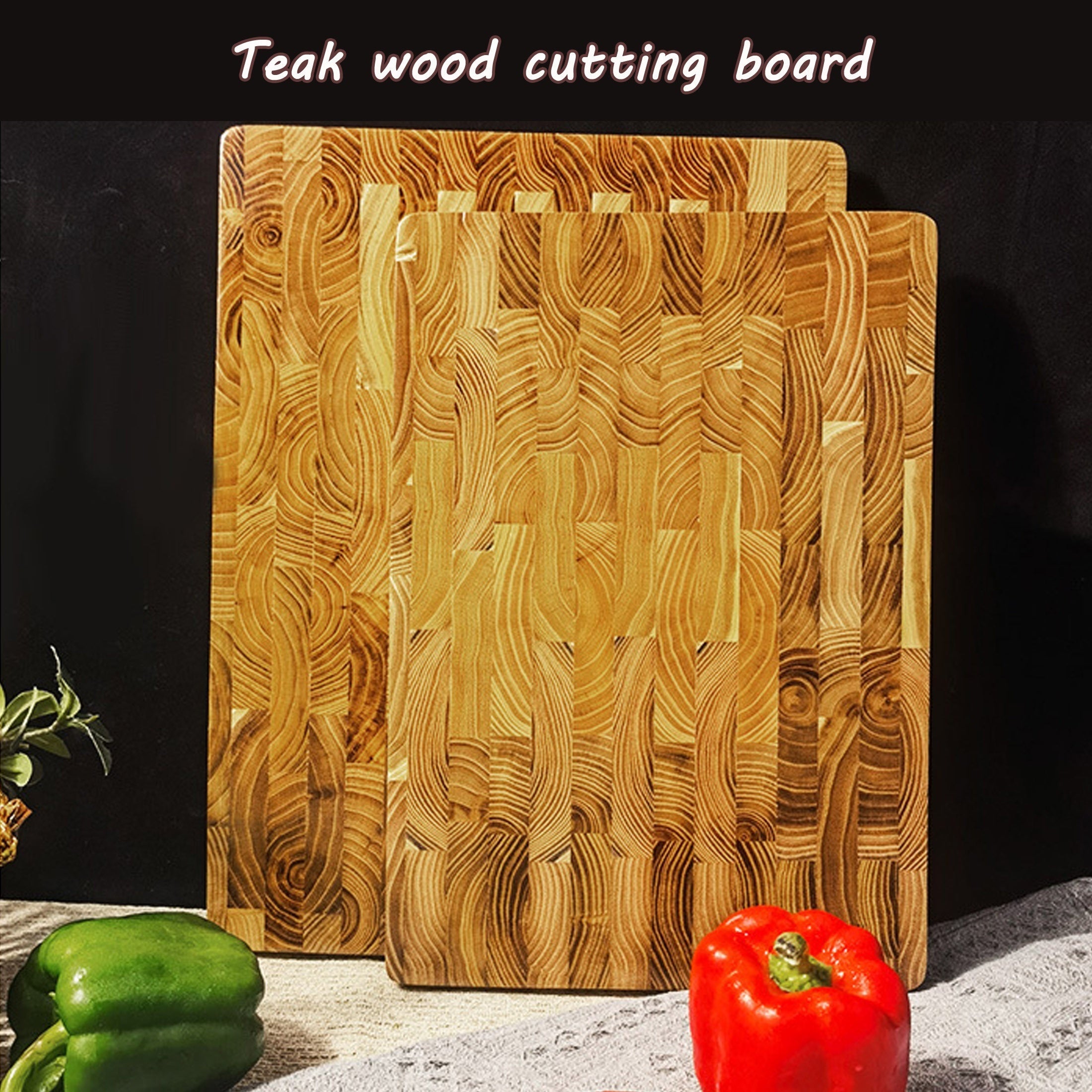 Teak Cutting Board for Kitchen, Durable Wooden Chopping Board for Cooking