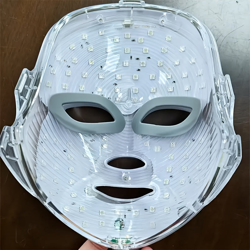 USB Rechargeable Facial Mask with 7 Colors Touch Screen Adjustable Modes for Men Women