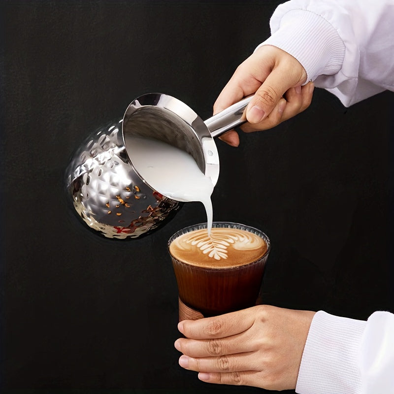 Stainless Steel Latte Cup with Pointed Mouth for Heating Milk and Coffee
