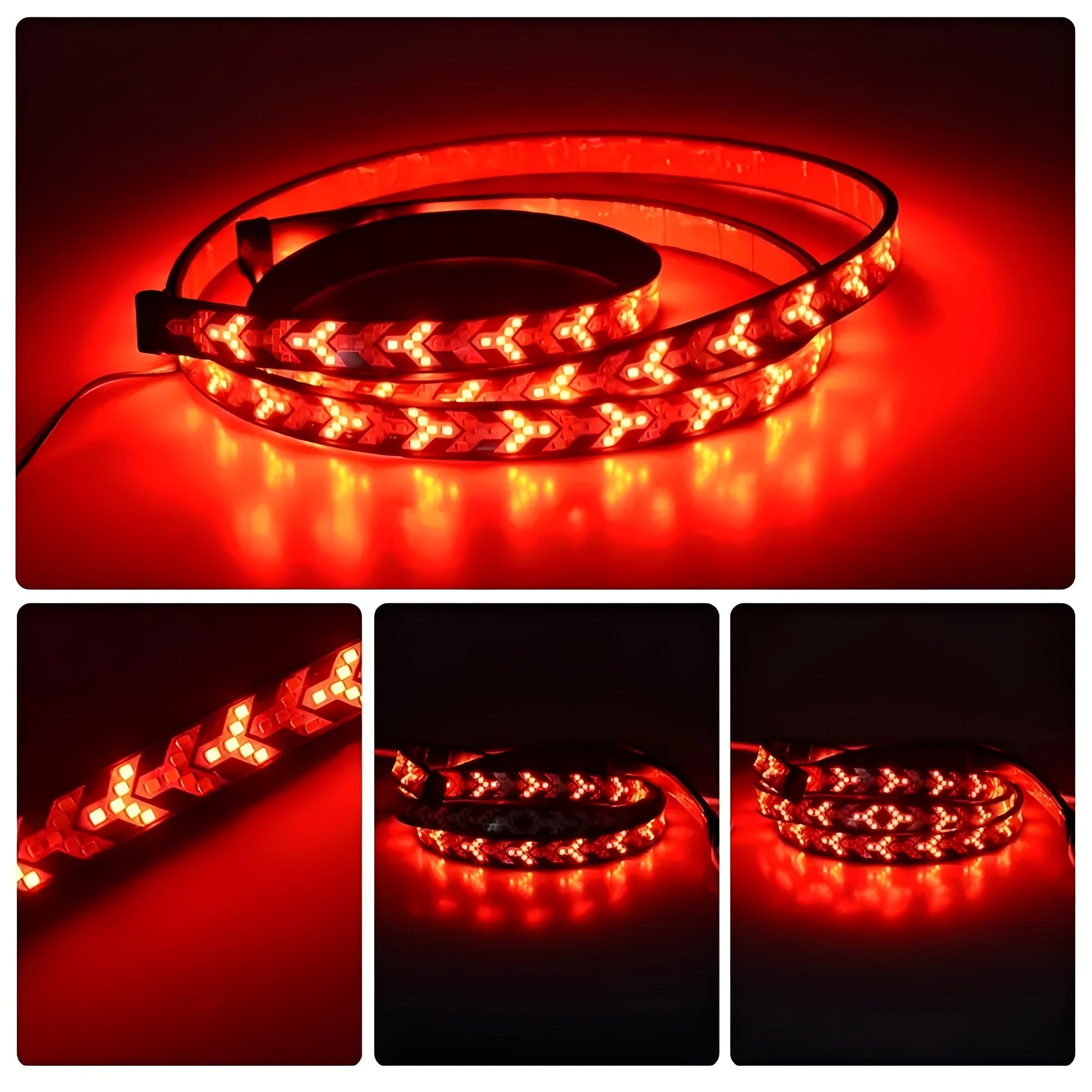 152.4cm LED Arrow Light Strip for Trucks Red and Yellow Turn Signal
