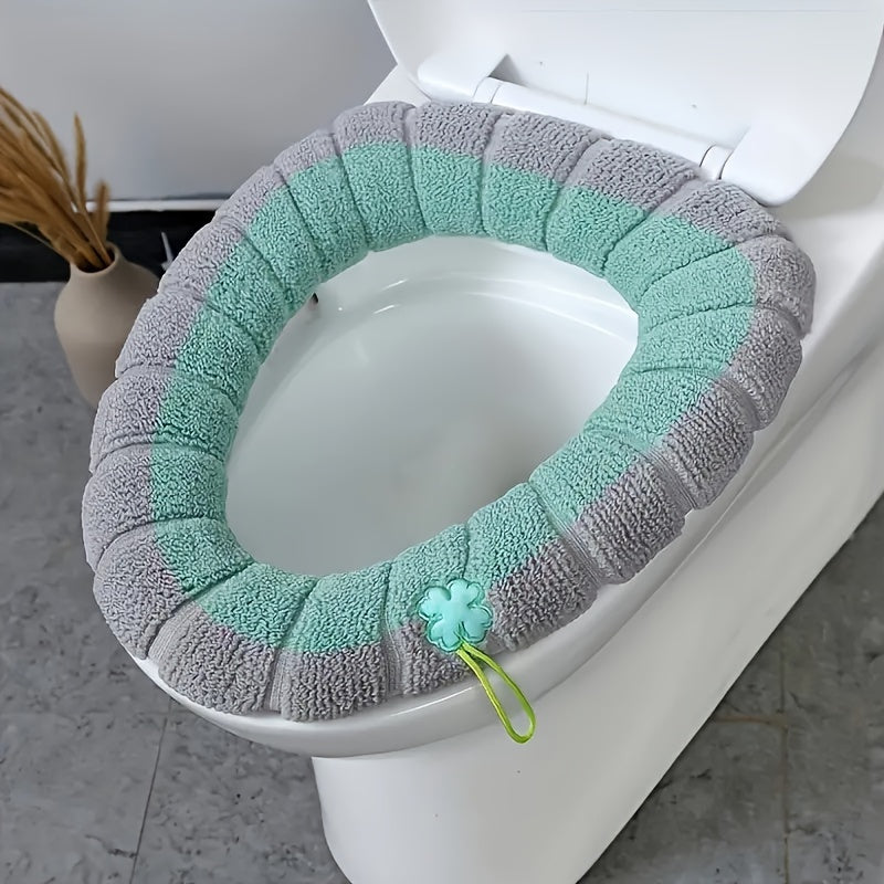 Asiento de inodoro lavable de doble color, duradero y cómodo para todas las estaciones, uso residencial y comercial