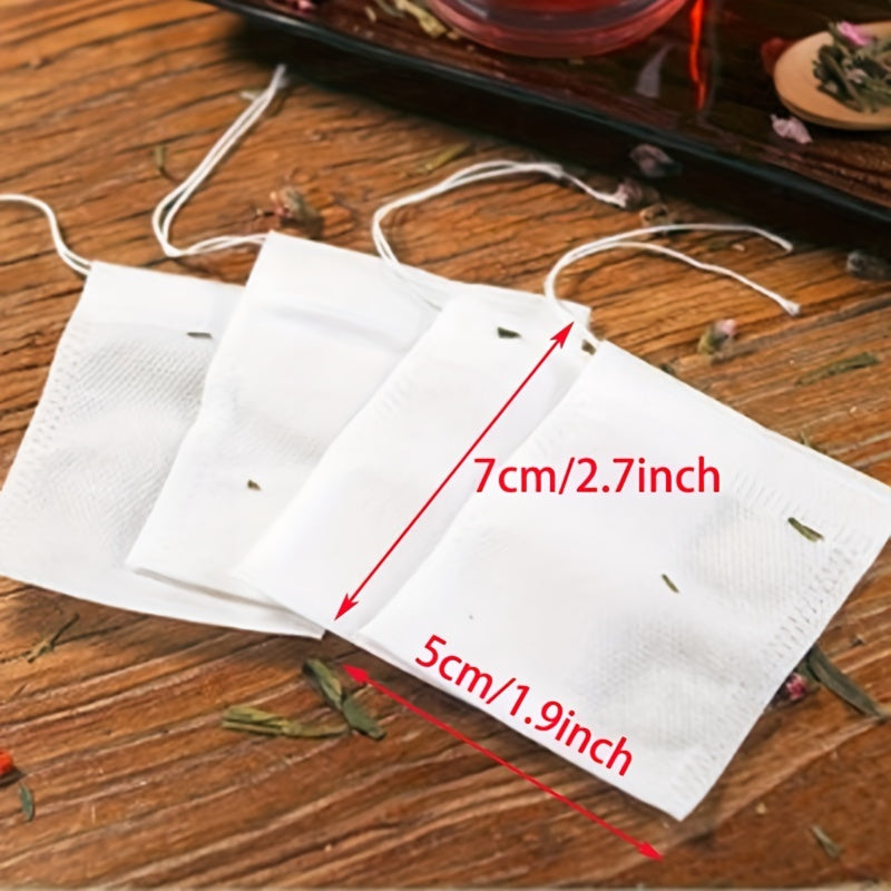 100 or 200 Pieces 5X7cm PET Tea Bags for Home Brewing