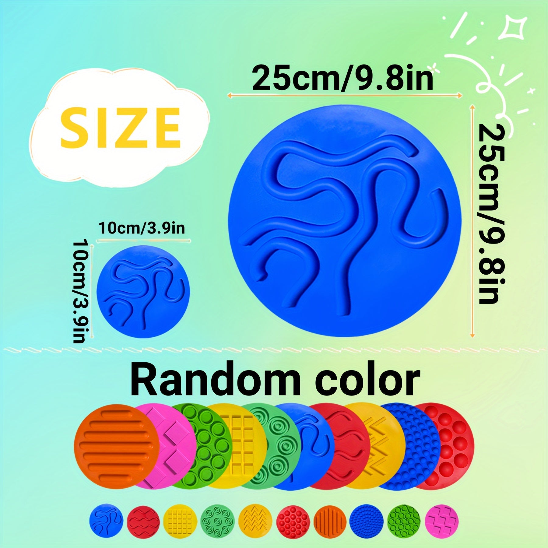 Sensory Play Mat for Children Waterproof Non-Toxic Educational Crawling Activities