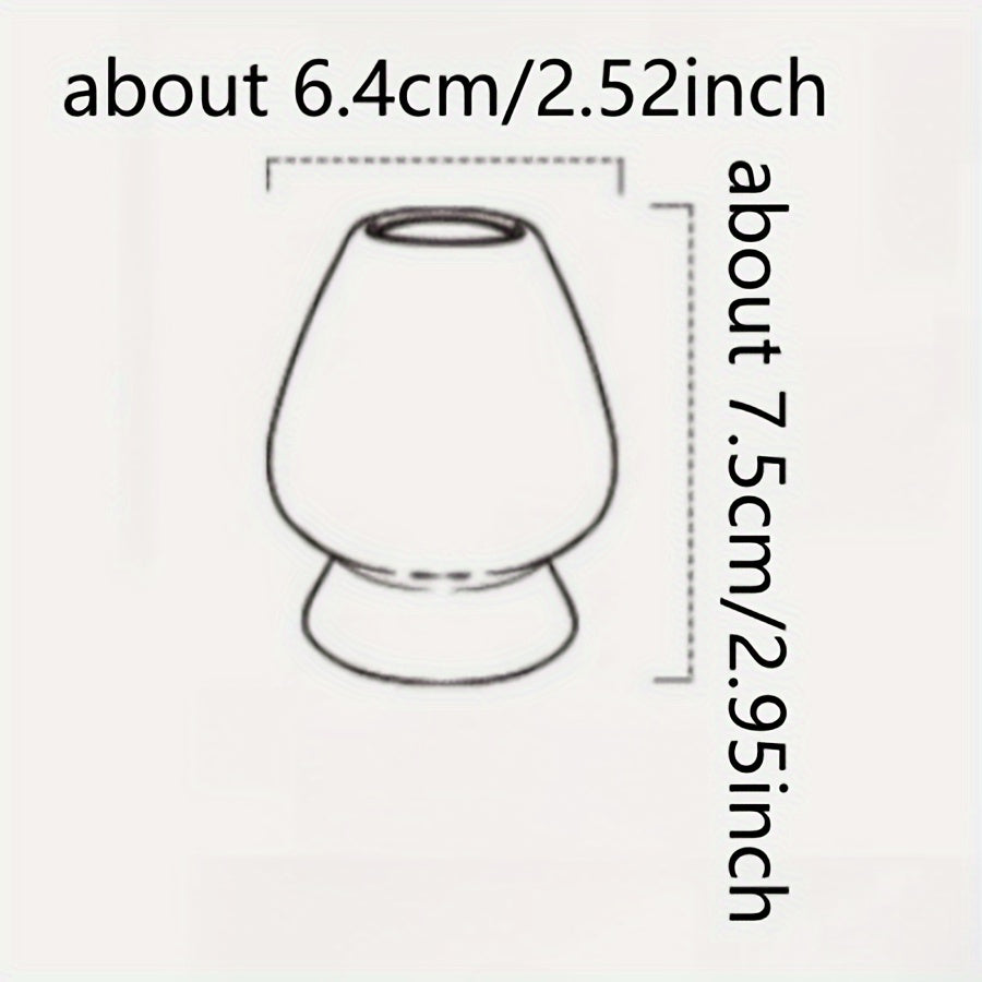 Keramika Matcha choy shlyapa tutqich uchun bambuk Chasen asbob va maydalagich cho'tkasi bilan stand