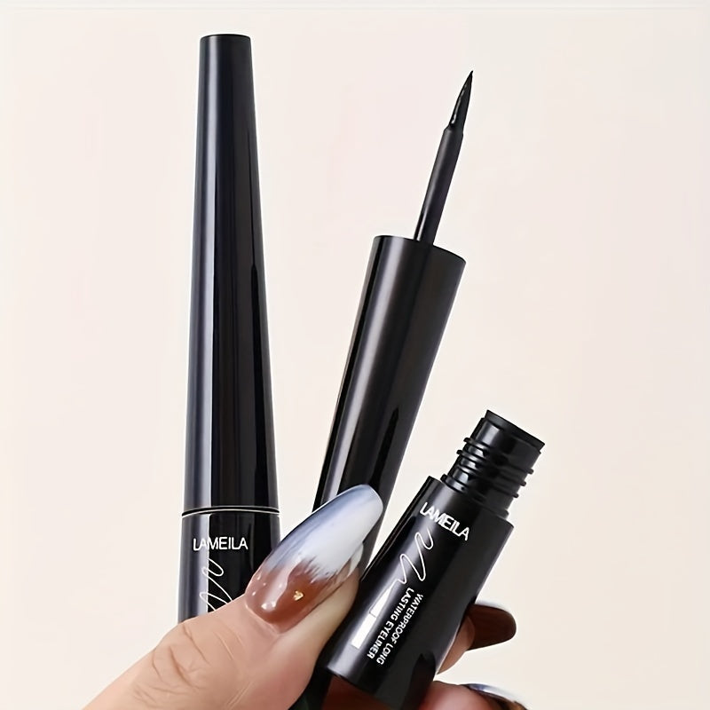 Bolígrafo de delineador líquido impermeable para mujer con acabado mate negro