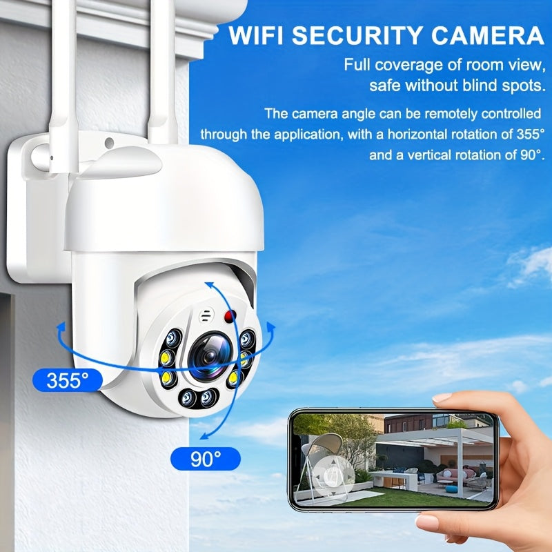Outdoor Dual PTZ Security Camera 1080p Full HD Night Vision Two-Way Audio