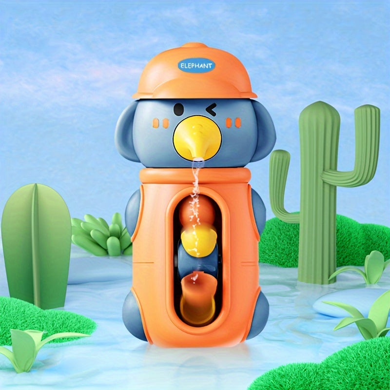 Bath Toys for Babies and Toddlers Water Spinning Elephant Suction Toy for Bathtub