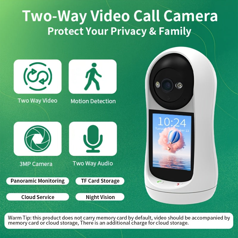 Wireless 1080p HD Video Surveillance Camera with Two-Way Audio Wi-Fi USB Powered