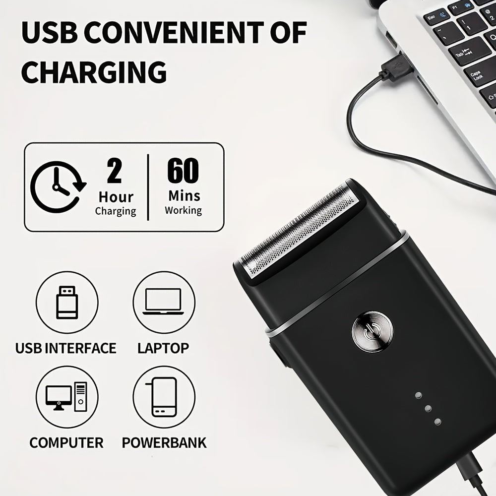 Cortapelos eléctrico para hombres, recargable por USB, recortadora en T, pantalla LED, batería de 2600mAh