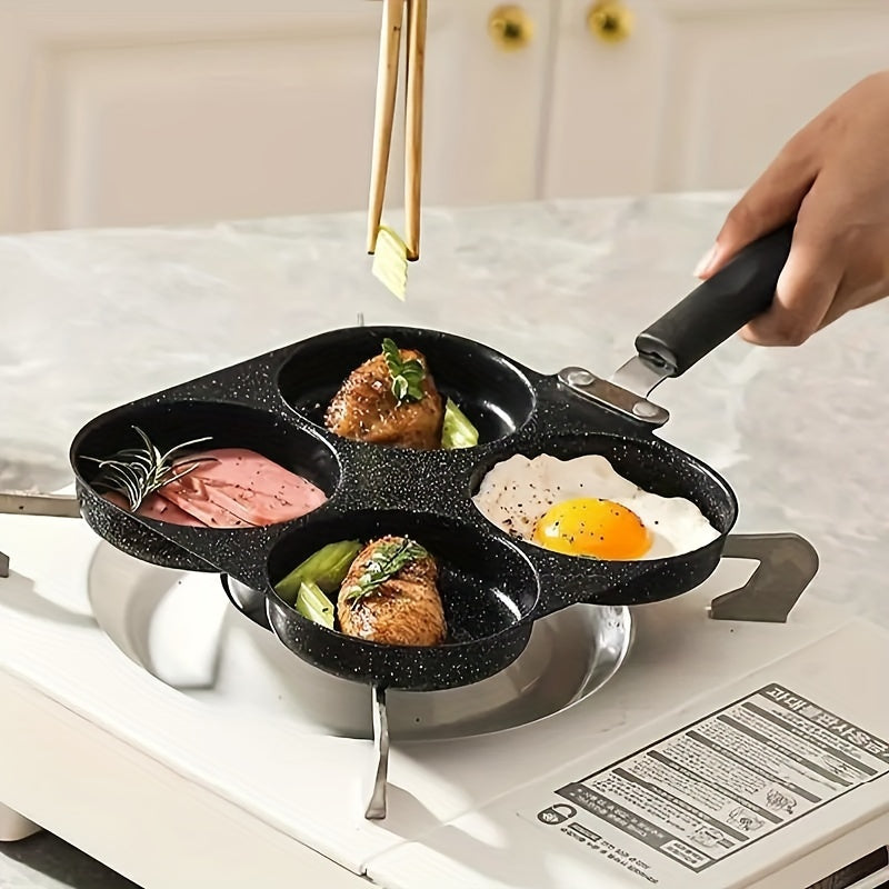 4-Cup Non-Stick Cast Iron Skillet for Frying Eggs Pancakes Burgers Sautéing and Cooking Pizza Desserts