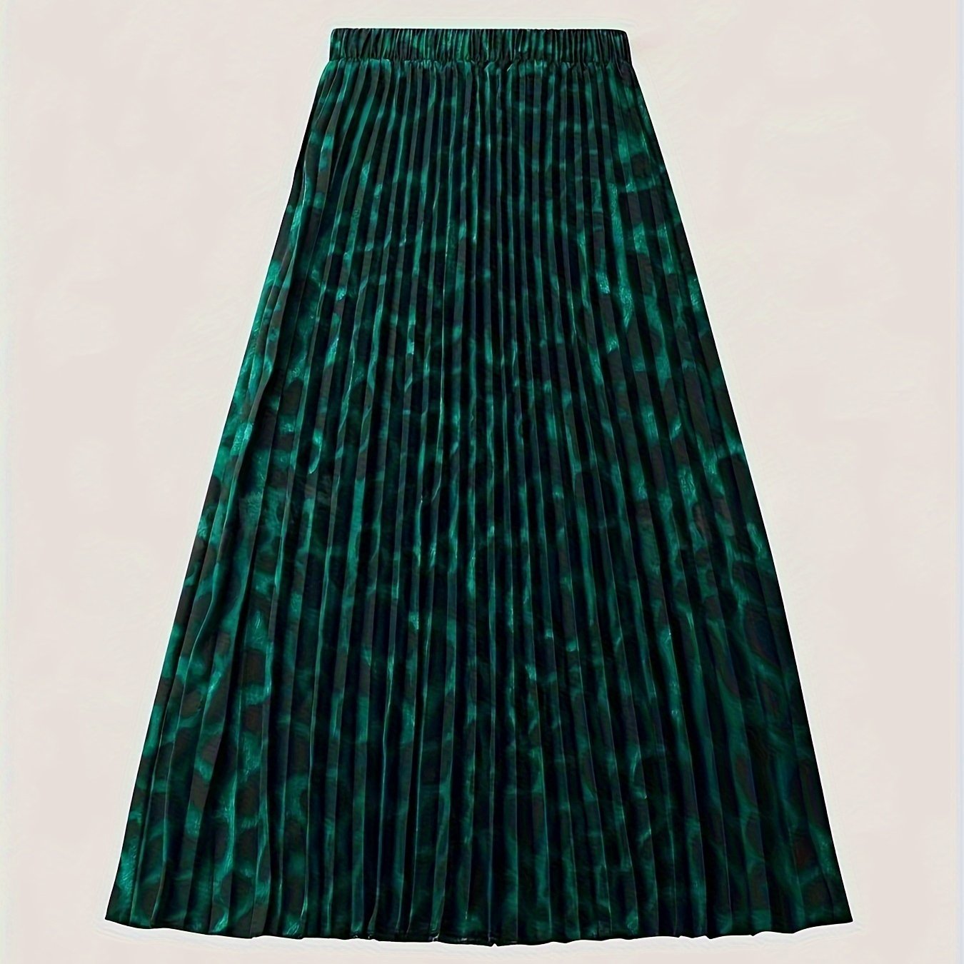 Леопардовая юбка с высокой талией и плиссировкой для женщин, лето, весна, длинная расклешенная мода