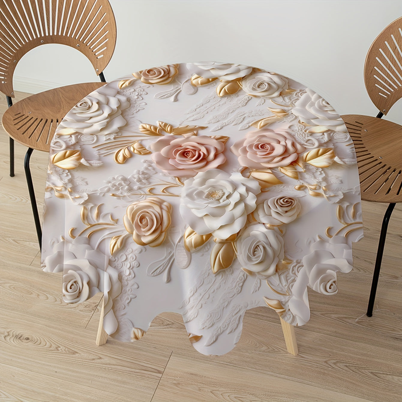 Mantel de diseño floral y de plantas para fiestas y eventos