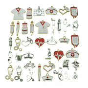 Set of 40 Nurse Charms Medical Pendant Jewelry for DIY Necklace and Bracelet Crafts