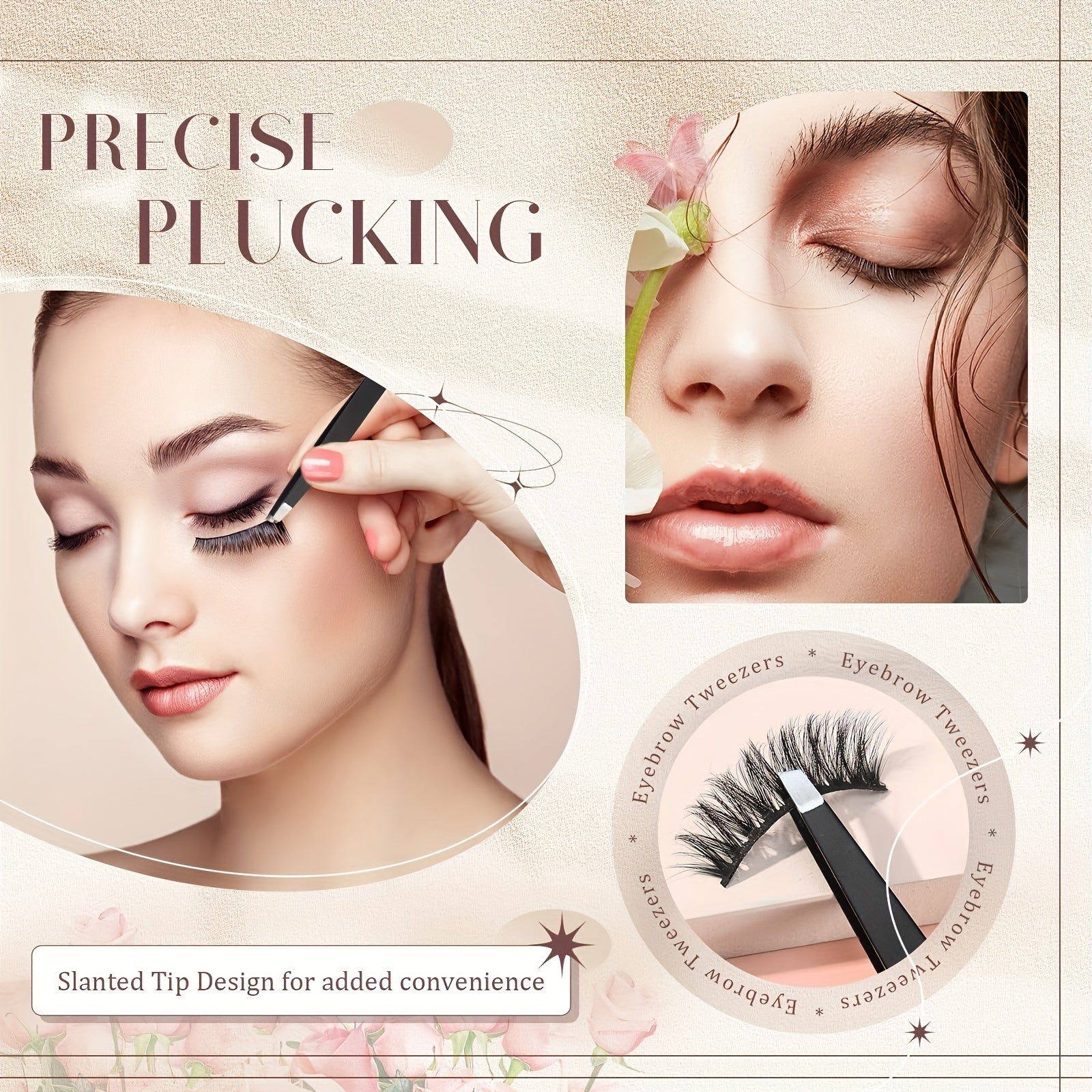 Профессиональный набор точных пинцетов для бровей, удаления заноз и вросших волос