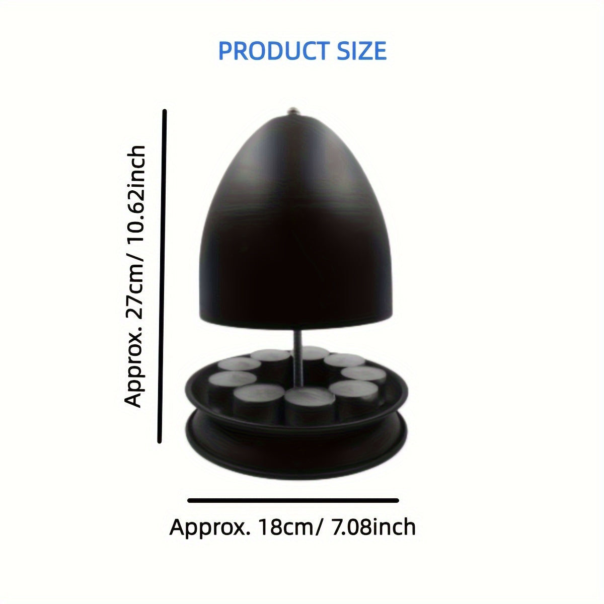 Black Portable Indoor-Outdoor Iron Heater for Tea Light Candle Heating Kit