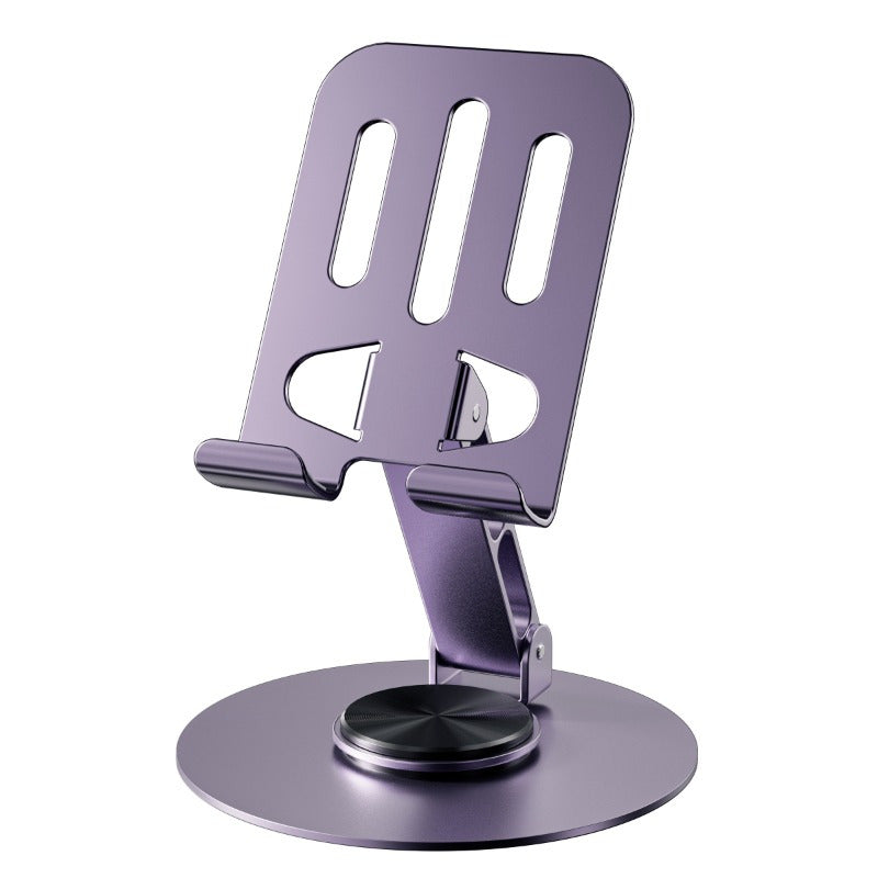 Adjustable Metal Phone and Tablet Stand with 360-Degree Rotation and Height Adjustment