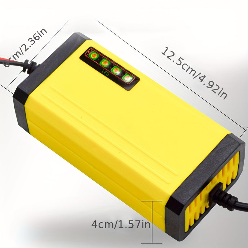 12V 2A Avtomatik Batareya Zaryadlagichi, Qo'rg'oshinli Kislota AGM GEL Transportlari uchun