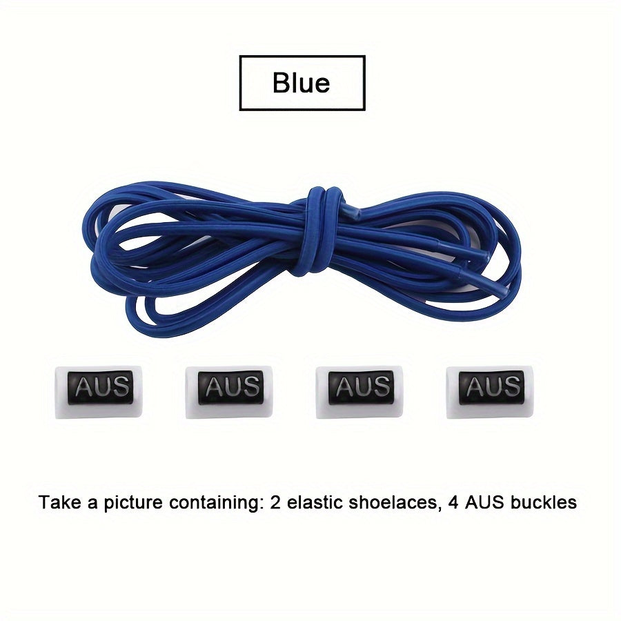 Kids Elastic No-Tie Shoelaces with Alloy Buckle for Easy Slip-On
