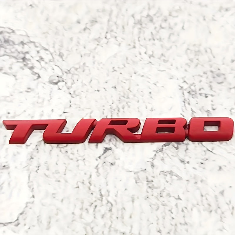 Universal Car Turbo Emblem Zinc Alloy 3D Metal Decal Sticker
