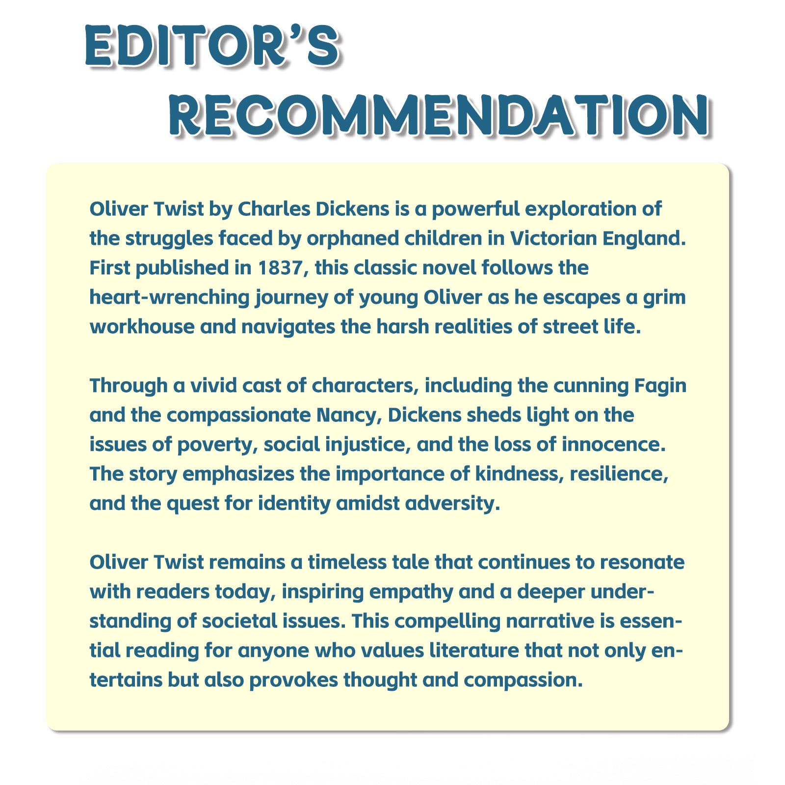 Children's Classic Book Oliver Twist by Charles Dickens English Edition