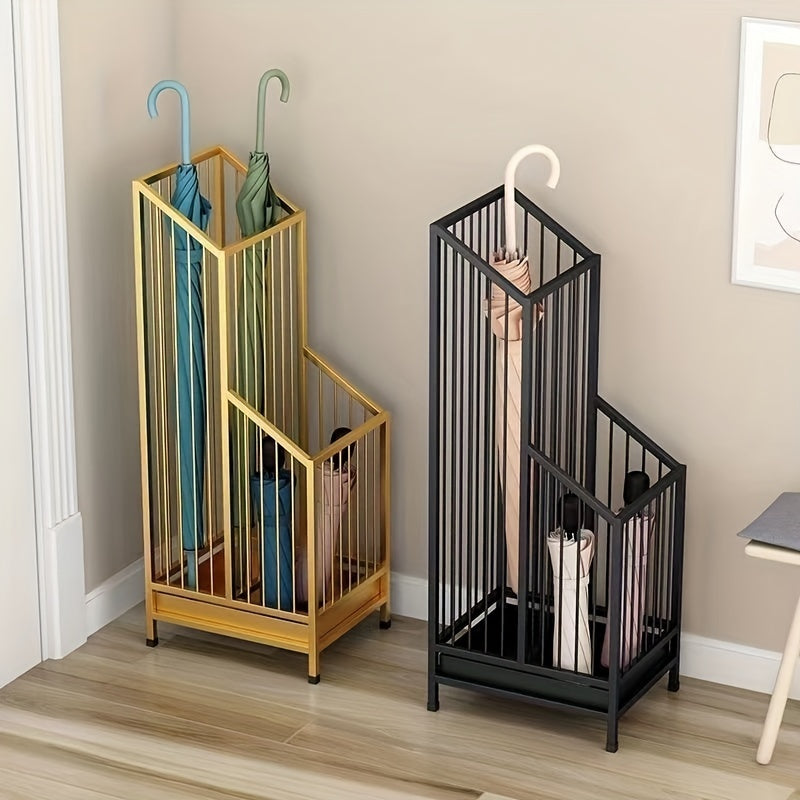European-Style Metal Umbrella Stand Waterproof Decorative Storage for Home and Hotel Entrances