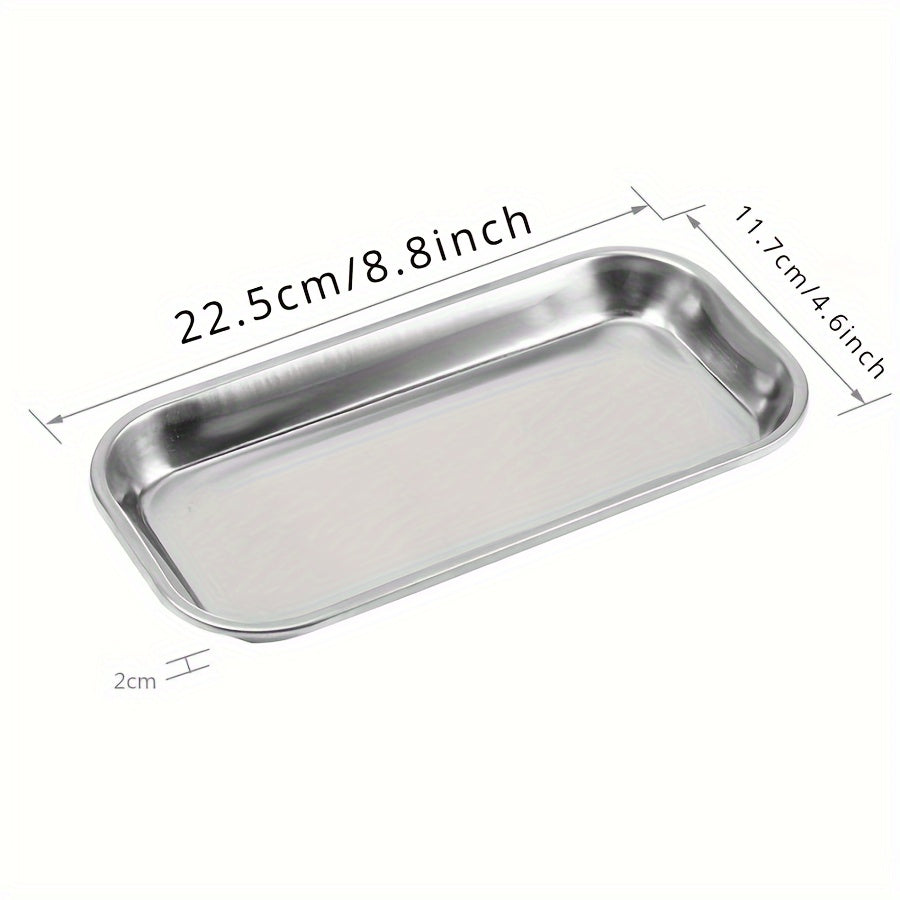 Set of 3 Stainless Steel Surgical Trays for Labs and Tattoo Tools
