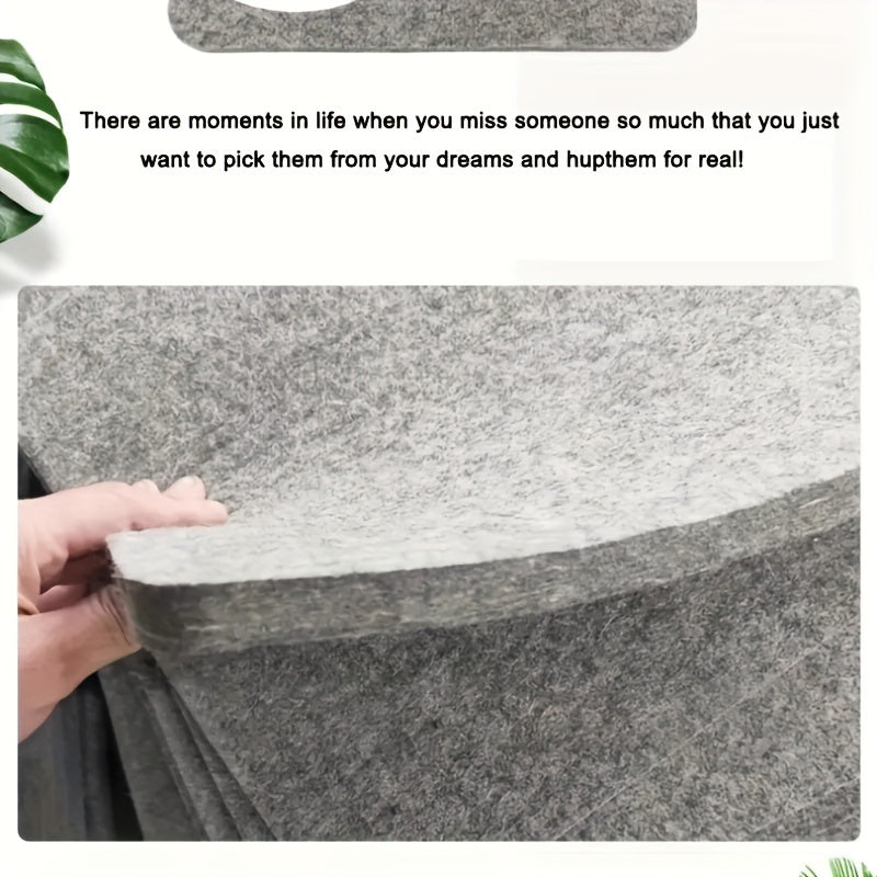 Heat-Resistant Felt Pad for Clothes, Solid Color Ironing Mat, Durable PET Material