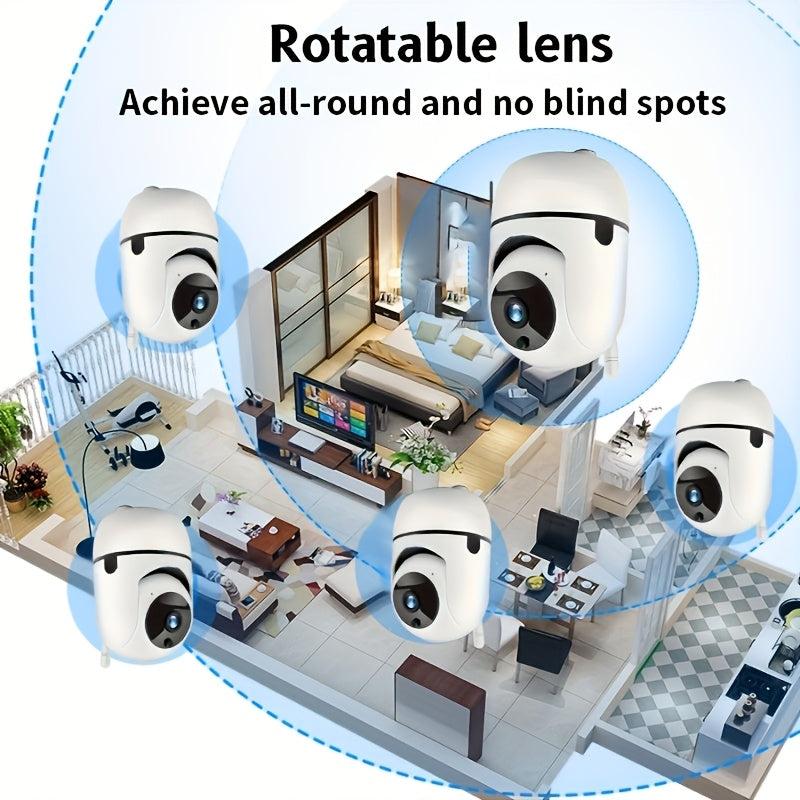 Wireless Security Camera with Night Vision Motion Detection 360° Tilt for Pets and Elderly