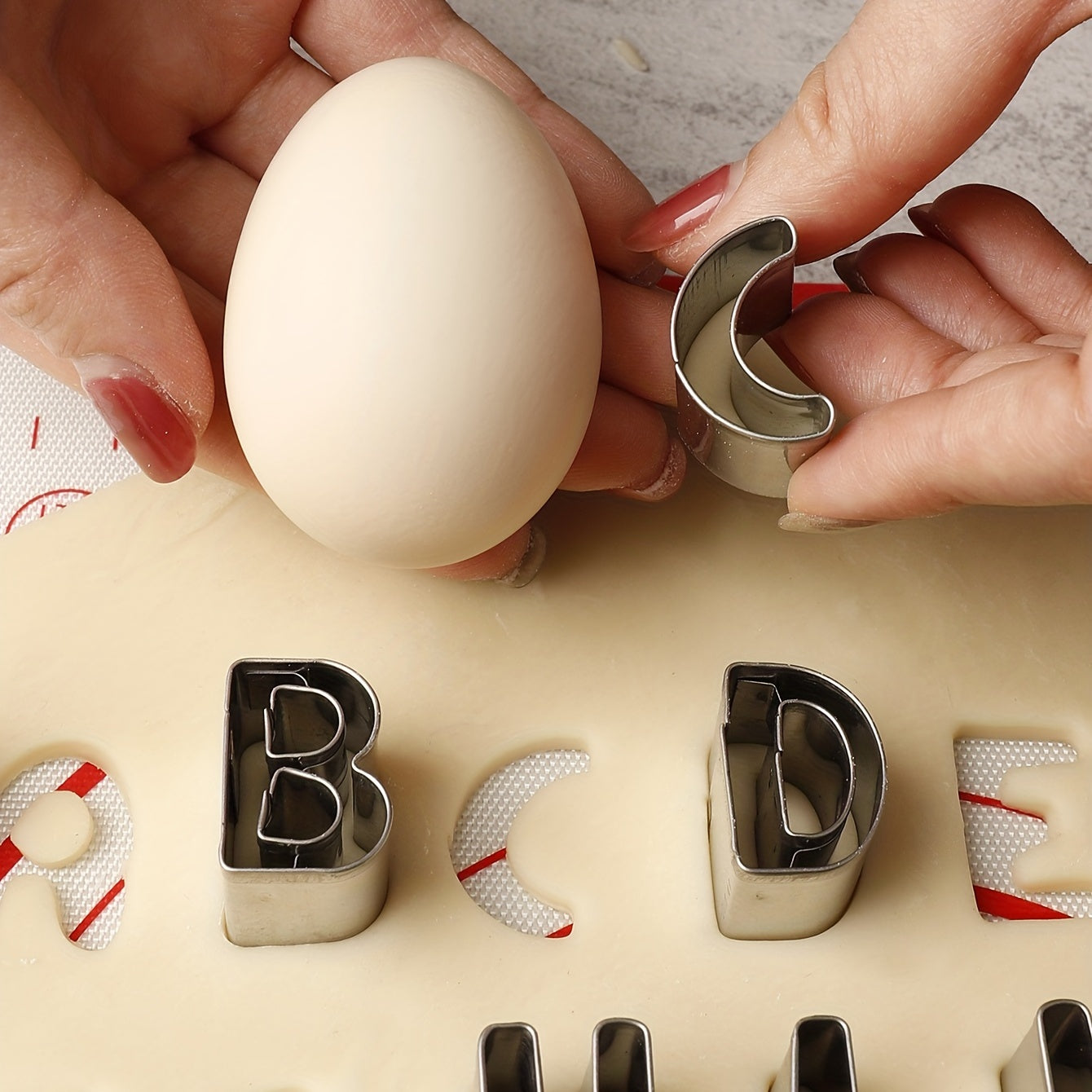 Set of 26 Stainless Steel Alphabet Cookie Cutters for Baking and Cake Decoration