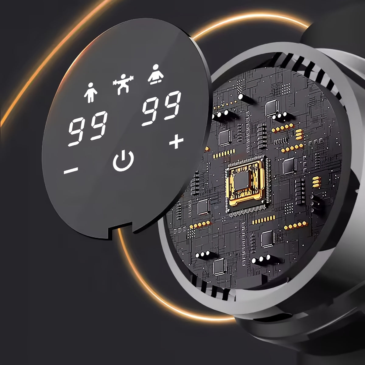 LCD Professional Fitness Massager bir nechta almashtirish boshliqlari bilan, USB orqali zaryadlanadigan va portativ. Ideal sovg'a tanlovi.