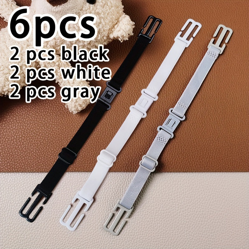 6 Pack Elastic Bra Strap Extenders Adjustable Comfort for Women's Lingerie