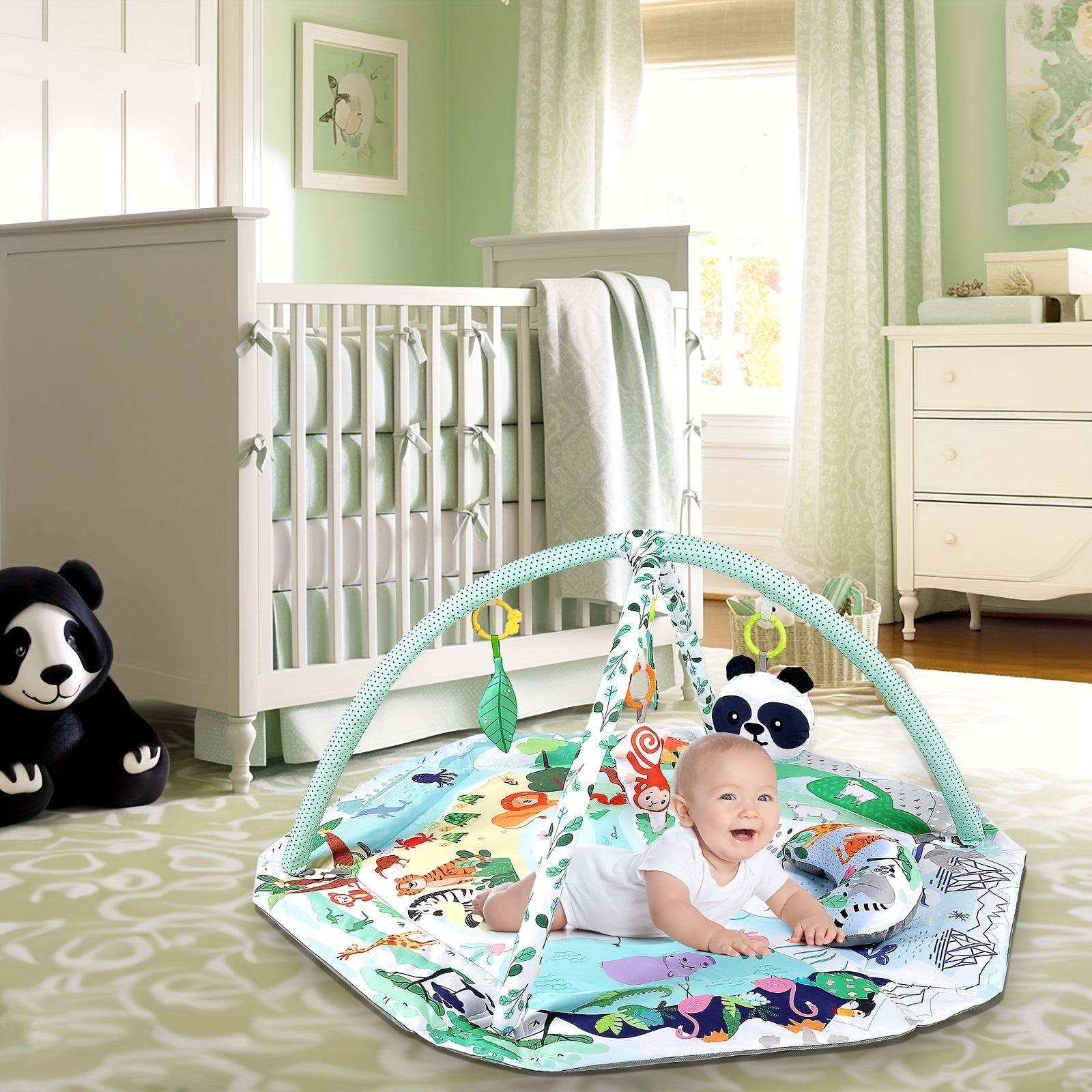 Kids' Play Mat with Sensory Toys and Ball Pit for Youngsters Fitness and Development