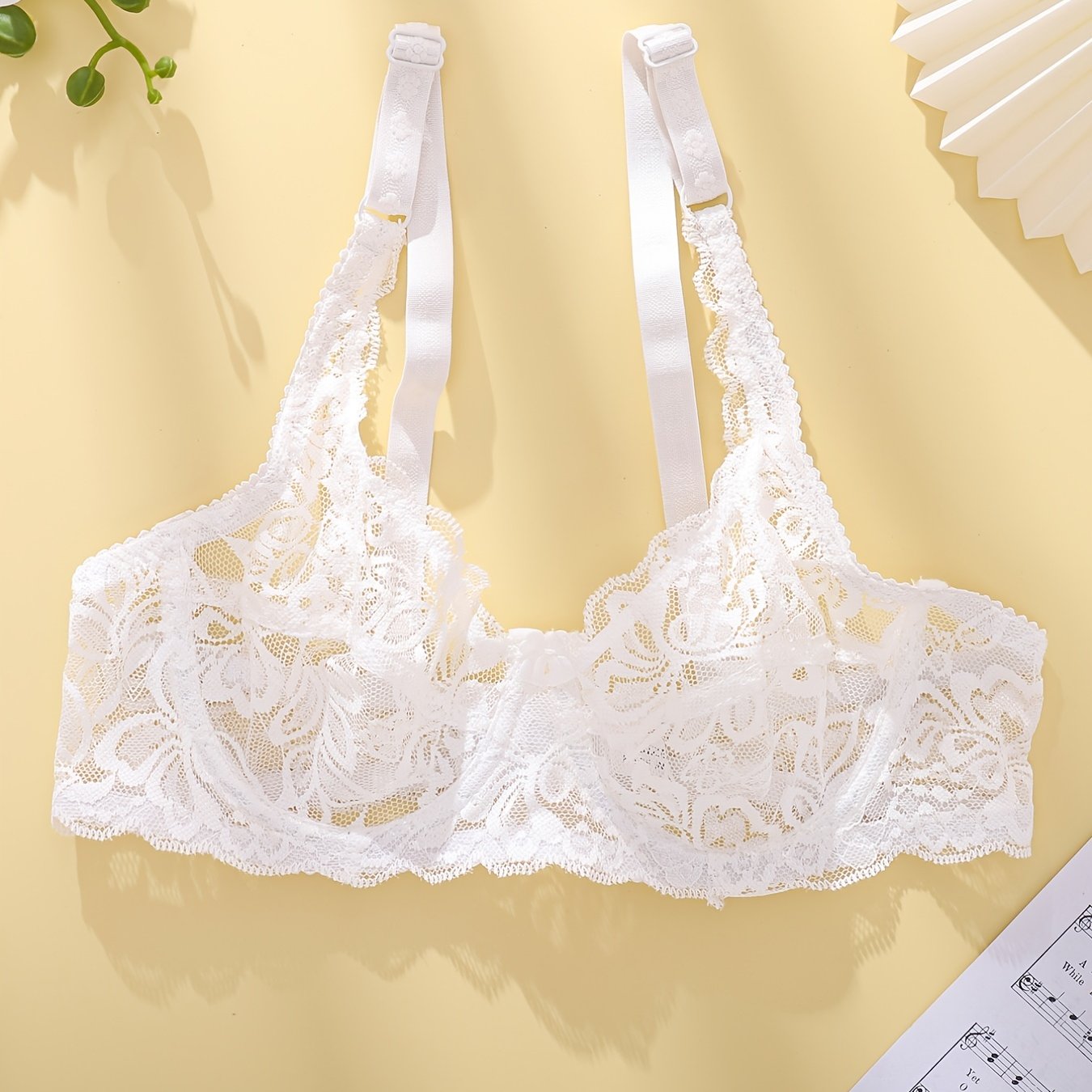 Women's Floral Lace Underwire Bra Lingerie for Women