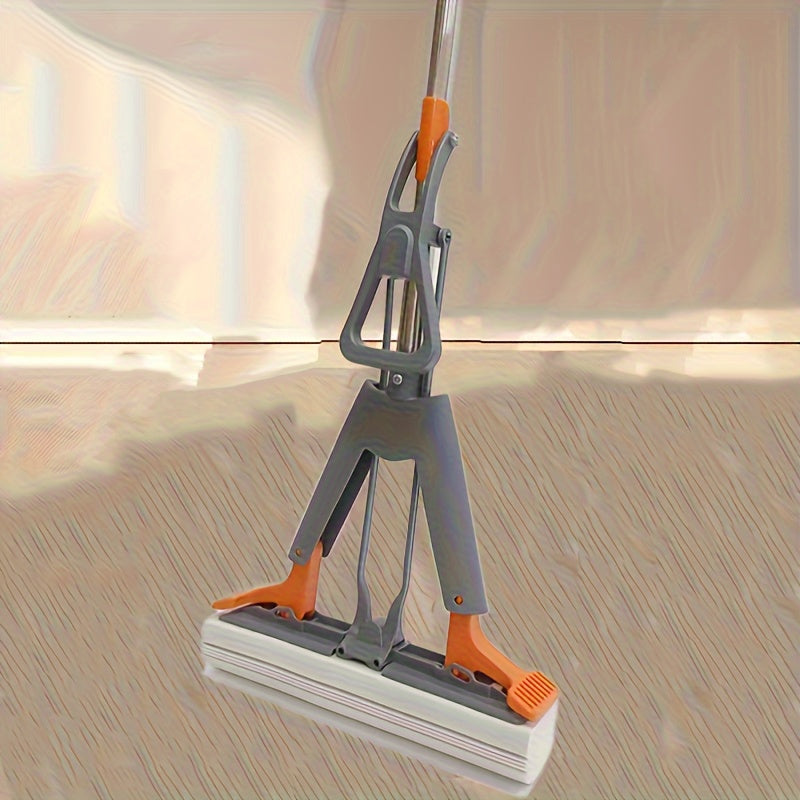 O'z-o'zidan siqiladigan dizaynga ega super so'ruvchan gubka mop, yotoqxona, oshxona, yashash xonasi va hammomdagi yog'och, laminat va plitka pollarni tozalash uchun mukammal.