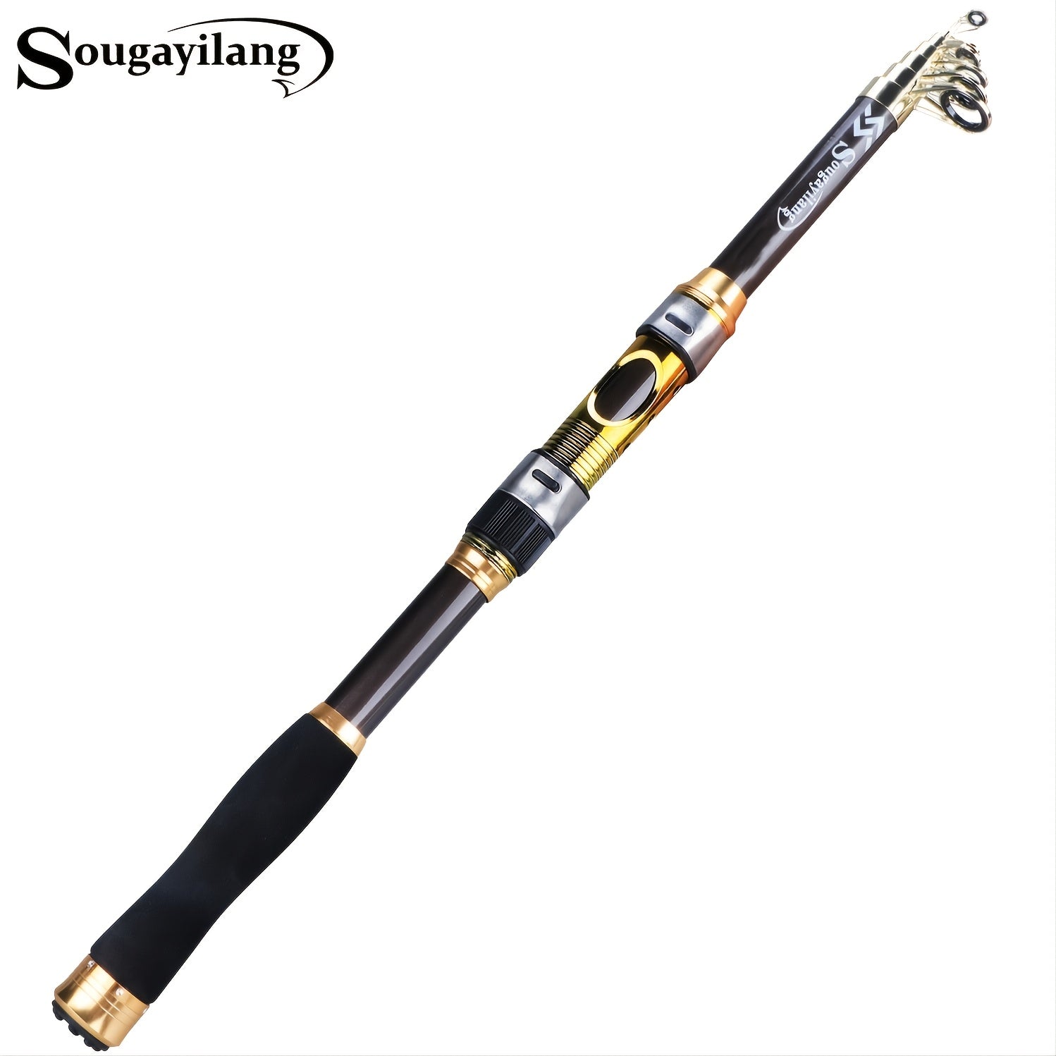 Ultralight Carbon Fiber Spinning Fishing Rod Portable Medium Action Extendable Length Comfortable Grip