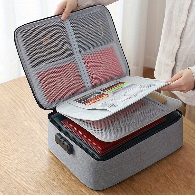 Polyester Document Organizer Bag with Large Capacity for Passports and Business Cards