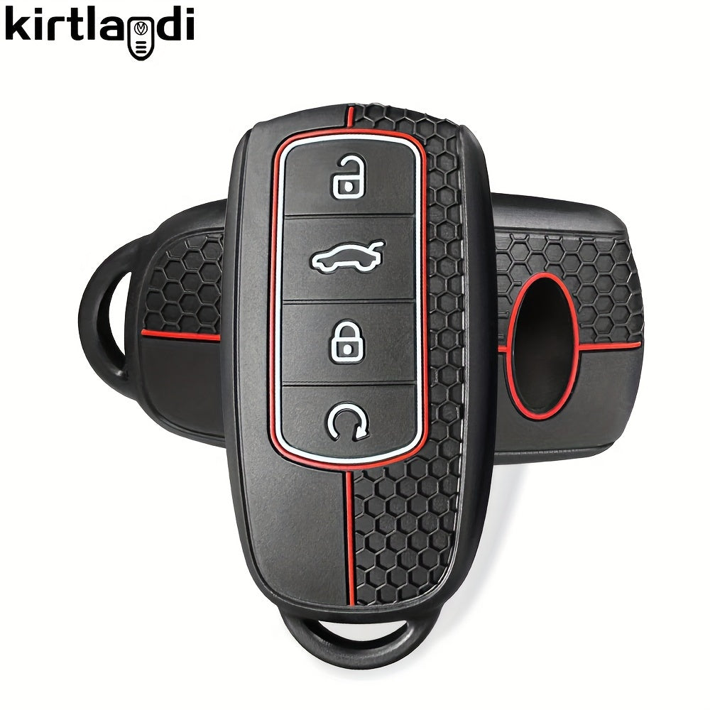 Universal Silicone Car Key Cover Remote Shell for SUV, Black