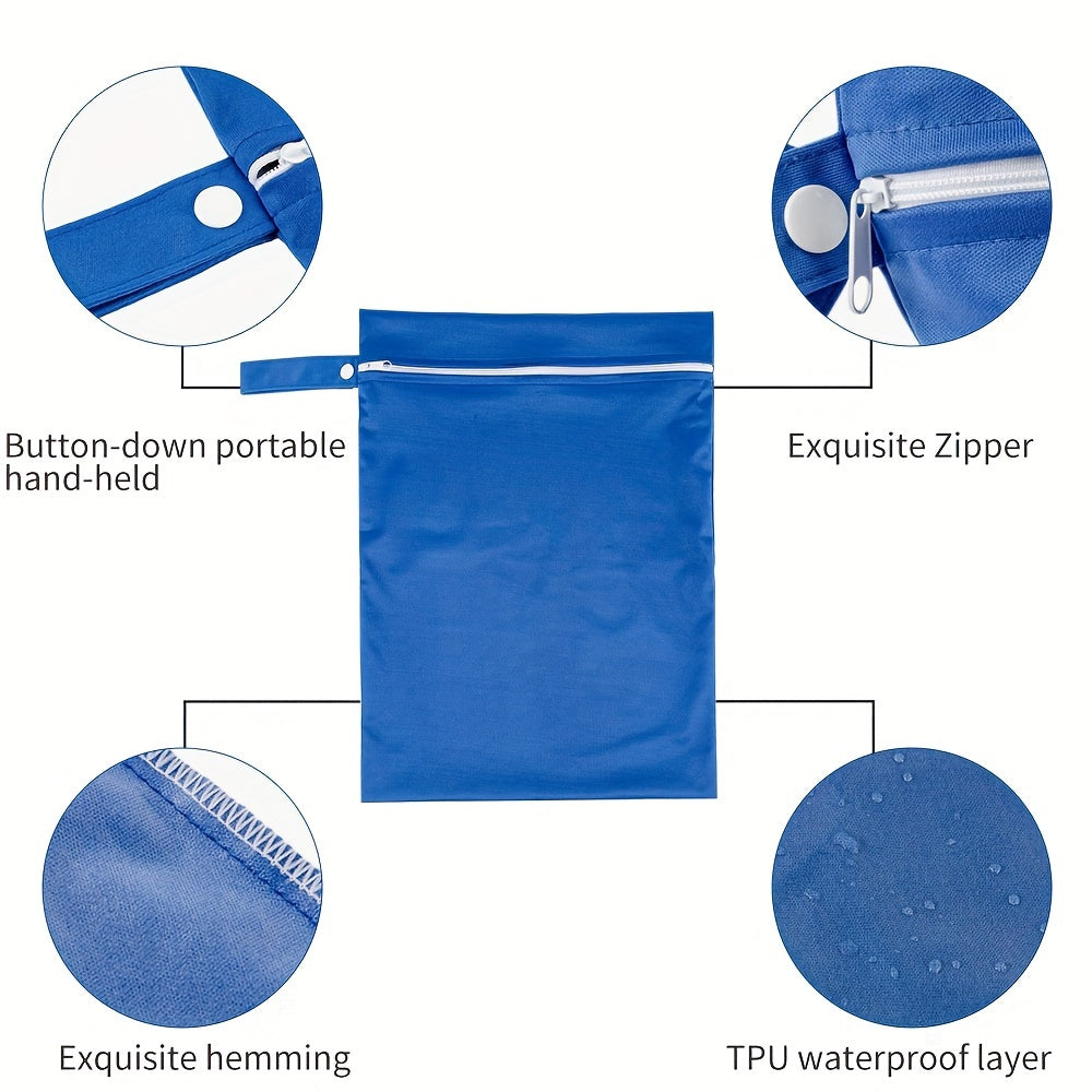 Waterproof Travel Storage Bag Zippered Pouch for Diapers and Accessories 30cm x 40cm