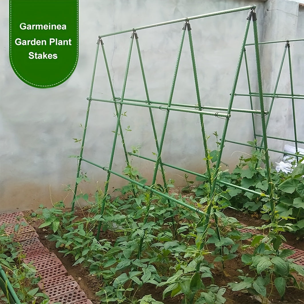 Green Garden Climbing Plant Support Set of 6 Durable PE/PP Frame for Vines Flowers Vegetables