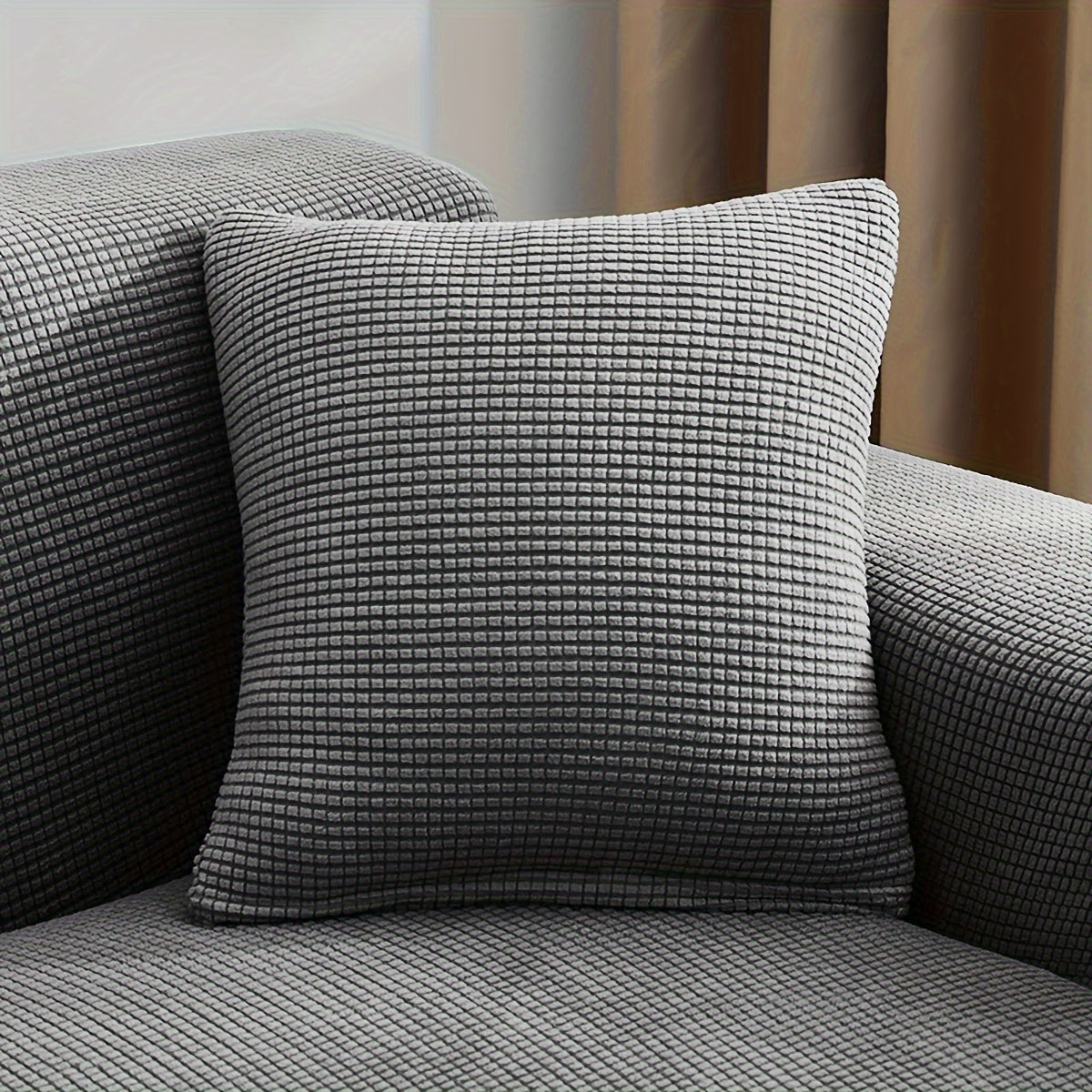 Чехол на подушку из полярного флиса с жаккардовым узором, пылезащитный и устойчивый к царапинам от кошек для декора гостиной и спальни