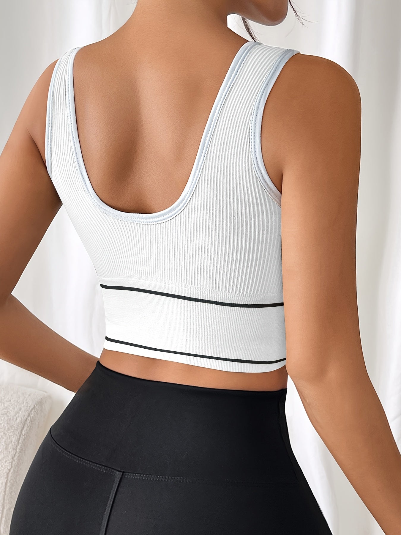 Plus Size Sports Bra Tank Top 4 Pack Wire-Free Breathable Yoga Runnin