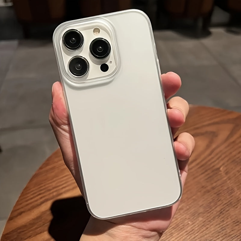 Thin Clear Shockproof Phone Case for iPhone 11-16 Silky Smooth Translucent Cover